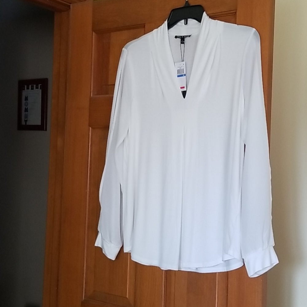 Cable & Gauge  Women's white dress shirt XL